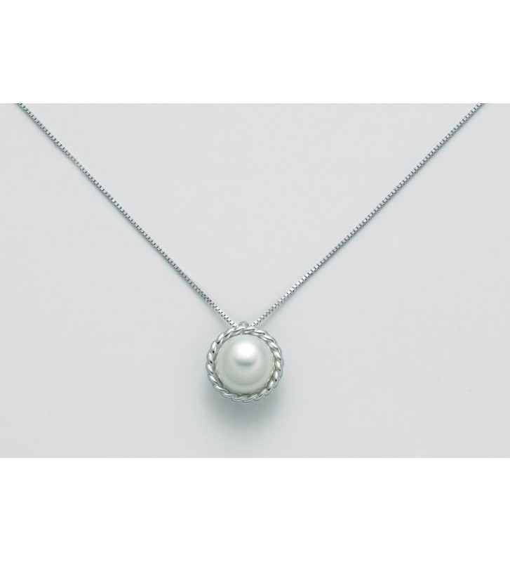 Collana MILUNA oro bianco 9Kt con perla - PCL5738X