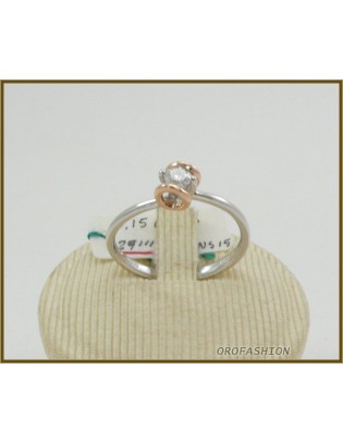 Anello oro bianco 18kt con diamante solitario - 2911153