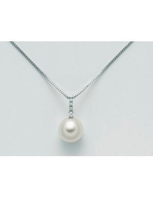 Collana MILUNA oro bianco 18kt con perla e diamanti - PCL5850