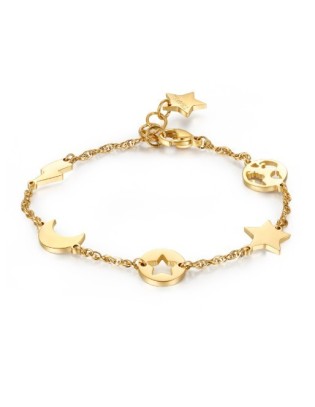 Bracciale S'AGAPO' HIDDEN acciaio - SHD12 Gold