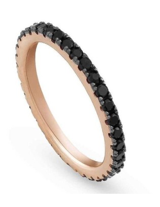 Anello NOMINATION Easychic in argento - 147900/013/004 Mis. 11 Black Rose Gold
