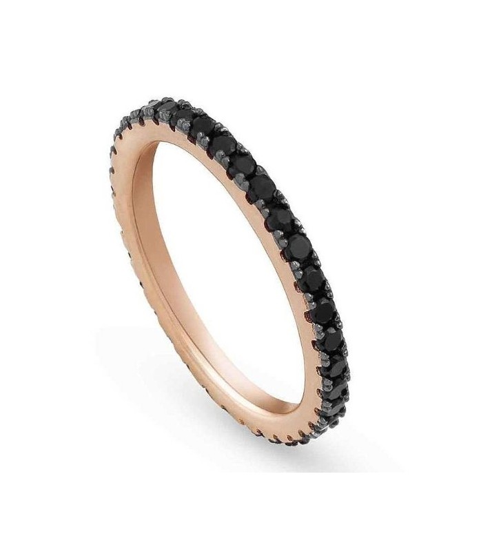 Anello NOMINATION Easychic in argento - 147900/013/004 Mis. 11 Black Rose Gold