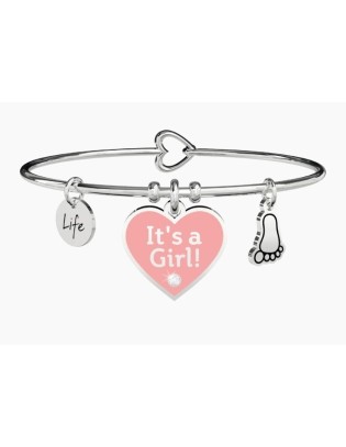 Bracciale KIDULT SPECIAL MOMENTS in acciaio 316L - 731710 CUORE | IT'S A GIRL