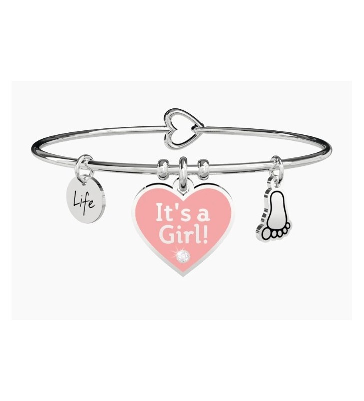 Bracciale KIDULT SPECIAL MOMENTS in acciaio 316L - 731710 CUORE | IT'S A GIRL