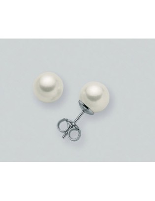 Orecchini MILUNA oro 375 bianco con perle PPN9510BMX