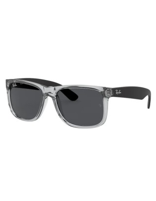 Occhiali sole Ray Ban JUSTIN RB4165 6512/87 51 Rubber Transp Dark Grey