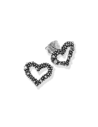 Orecchini GIOVANNI RASPINI Cuori Perlage in Argento 925 - 10149