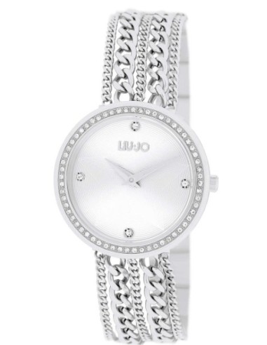 Orologio Liu-Jo LUXURY CHAINS in Acciaio e Cristalli - TLJ1830 Silver