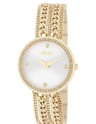 Orologio Liu-Jo LUXURY CHAINS in Acciaio e Cristalli - TLJ1832 Gold