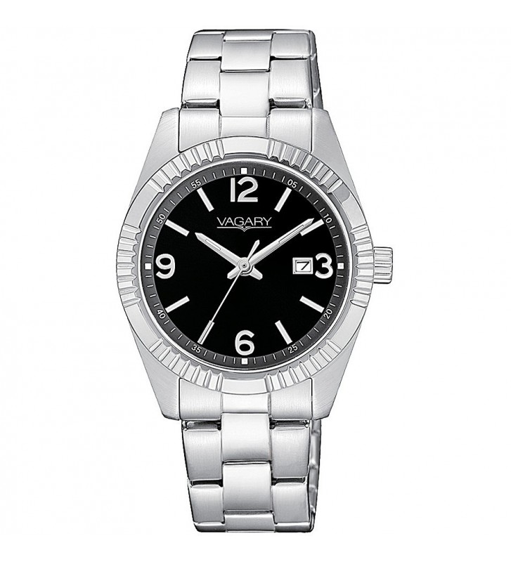Orologio VAGARY by CITIZEN Lady Timeless in Acciaio IU2-219-51 Silver Black