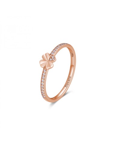 Anello ROSATO STORIE in argento  RZA022B Mis. 14 Quadrifoglio only...