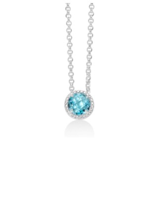 Collana MILUNA argento 925 e topazio Gemma del Cielo CLD4362 only 1...