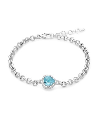 Bracciale MILUNA argento 925 e topazio Gemma del Cielo BRD908 only ...