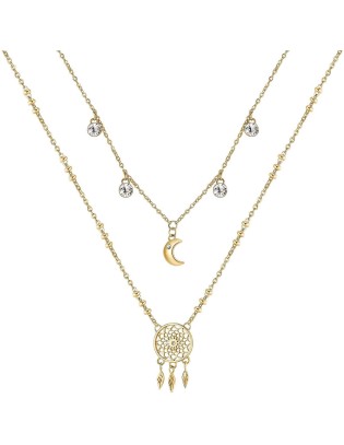 Collana BROSWAY Chakra Acciaio 316L BHKN067 Acchiappasogni Gold onl...