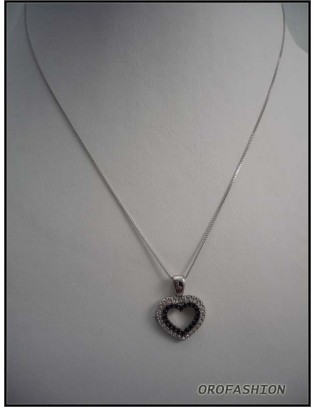 Girocollo oro 18Kt effetto diamanti neri 13051122