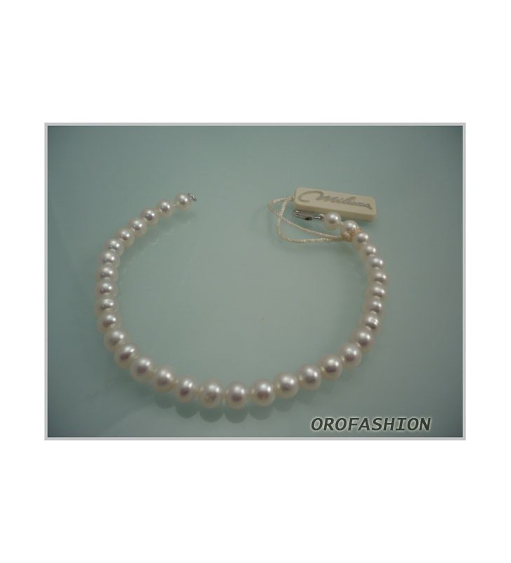 SALDI Bracciale MILUNA di perle e oro bianco 18kt 1MPE775_18NL583