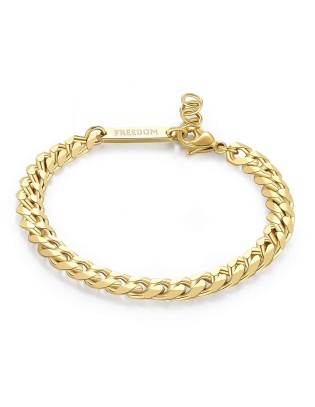 Bracciale S'AGAPO' UOMO RIPPLE Acciaio 316L SRP55 Gold only 22,00 €...