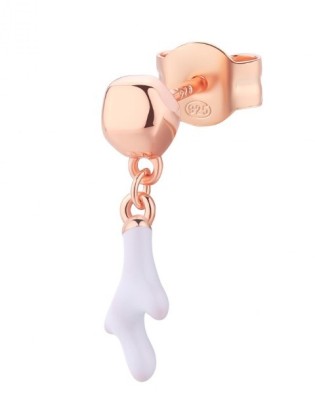 SALDI Orecchino ROSATO in argento RZIB27 Corallo Bianco  a solo 28,...