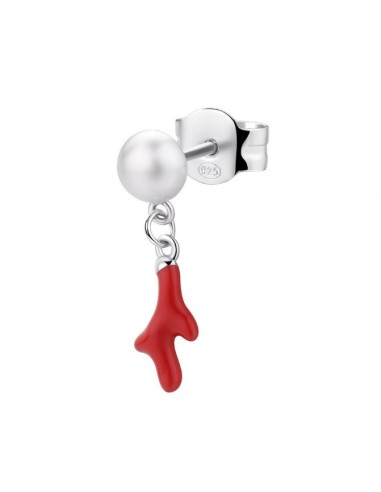 Orecchino ROSATO in argento RZIB23 Corallo Rosso only 19,20 € on Or...