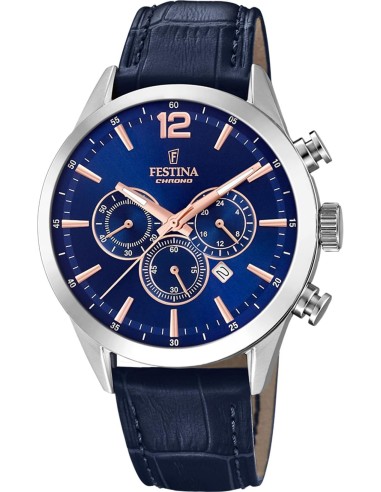 Orologio FESTINA Gent Cronografo in Pelle F20542/4 only 95,20 € on ...