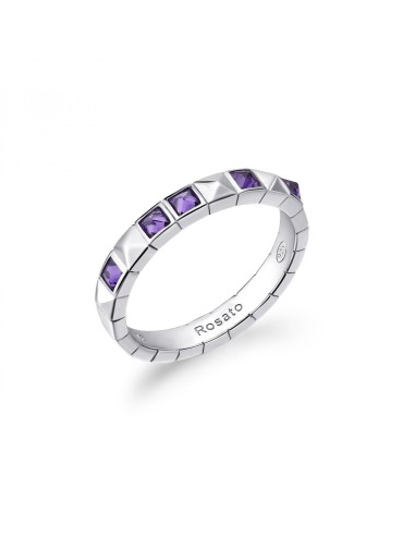 Saldi Anello ROSATO Cubica fedina in Argento 925 - RZCU92B Mis. 14 ...
