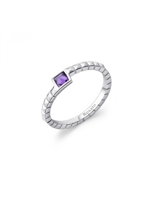 Saldi Anello ROSATO Cubica in Argento 925 - RZCU98D Mis. 18 Silver ...