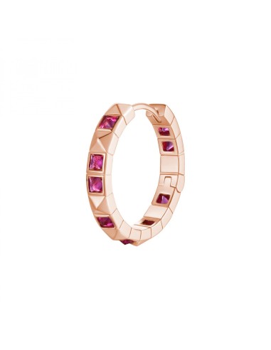 Saldi Mono Orecchino ROSATO Cubica in argento 925 - RZCU90 Rose Gol...