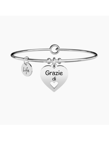 Bracciale KIDULT LOVE in Acciaio 731298 CUORE GRAZIE only 29,00 € o...