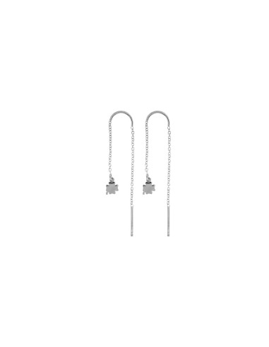 Orecchini RUE DES MILLE in argento 925 OR  002 CAT QUAD RH Quadrif...