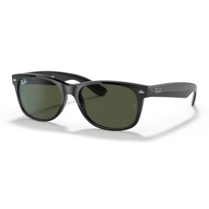Occhiali sole Ray-Ban RB2132 New Wayfarer 901L Black Green 55 only ...