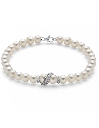 Bracciale MILUNA in oro 18Kt perle e diamanti PBR1527V only 584,10 ...