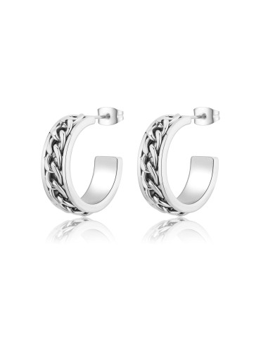 Orecchini S'AGAPO' CHUNKY Acciaio 316L SHK41 Silver only 24,00 € on...