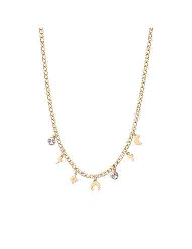 Collana S'AGAPO' MESSAGE Acciaio 316L SSG06 Gold only 34,00 € on Or...