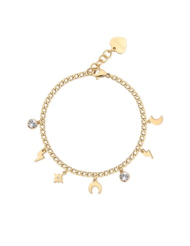 Bracciale S'AGAPO' MESSAGE Acciaio 316L SSG16 Gold  a solo 23,20 € ...