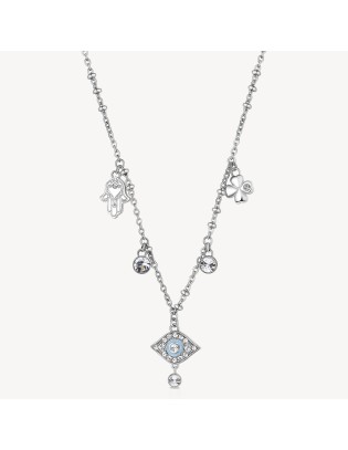 Collana BROSWAY CHAKRA MISTICI in acciaio 316L BHKN097 Occhio  a so...