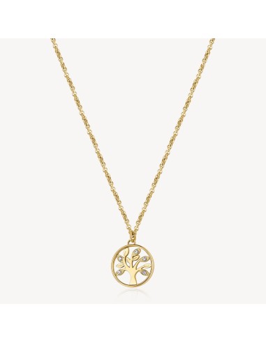 Collana BROSWAY CHAKRA in acciaio 316L dorato BHKN094 Albero della ...