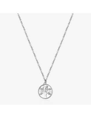 Collana BROSWAY CHAKRA in acciaio 316L BHKN093 Albero della Vita  a...