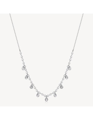 Collana BROSWAY CHANT in acciaio cristalli e perle 316L BAH83 only ...
