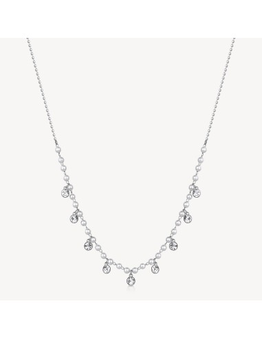 Collana BROSWAY CHANT in acciaio cristalli e perle 316L BAH83 only ...