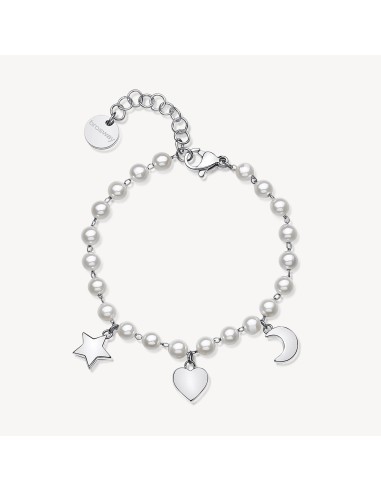 Bracciale BROSWAY CHANT in acciaio e perle 316L BAH85 only 34,00 € ...