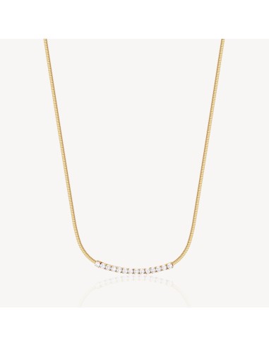 Collana BROSWAY DESIDERI in acciaio 304 dorato e cubic zirconia BEI...