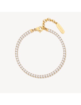 Bracciale BROSWAY DESIDERI in acciaio 304 dorato e cubic zirconia B...