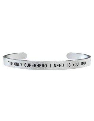 Bracciale KIDULT UOMO FAMILY  in acciaio 316L - 731163 The only superhero..