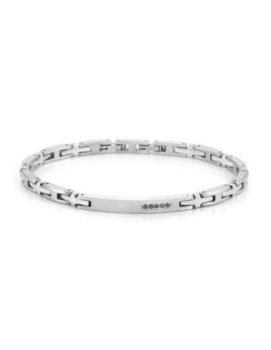 Bracciale NOMINATION Uomo Strong in acciaio e diamanti neri 028315/...