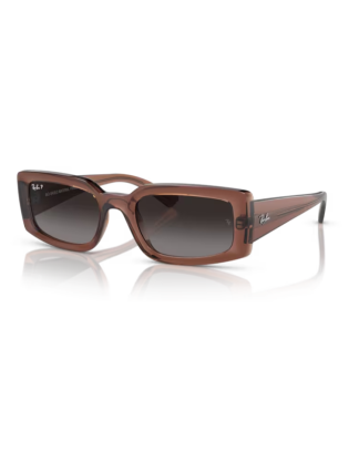 Occhiali sole RAYBAN Kiliane RB4395 6678T3 Brown Grey Gradient Pola...