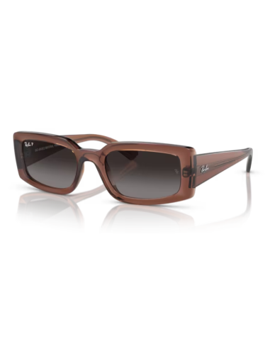 Occhiali sole RAYBAN Kiliane RB4395 6678T3 Brown Grey Gradient Pola...