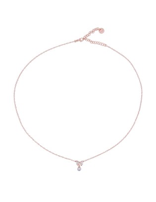 Collana RUE DES MILLE in argento 925 rosato zirconi e pela GRZ-011 ...