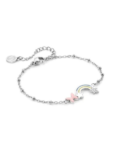 Bracciale NOMINATION Happyworld in acciaio 028410/044 Arcobaleno  a...