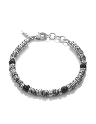 Bracciale Uomo GIOVANNI RASPINI Bond Piccolo in argento 925 e Onice 10696L