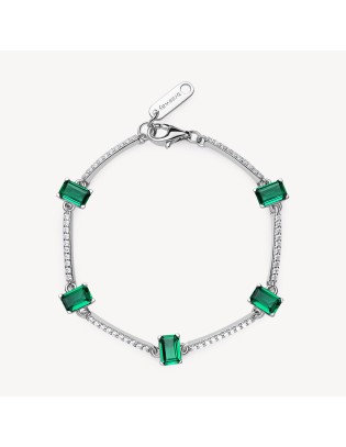 Bracciale BROSWAY FANCY in argento 925 e cubic zirconia emerald FLG...